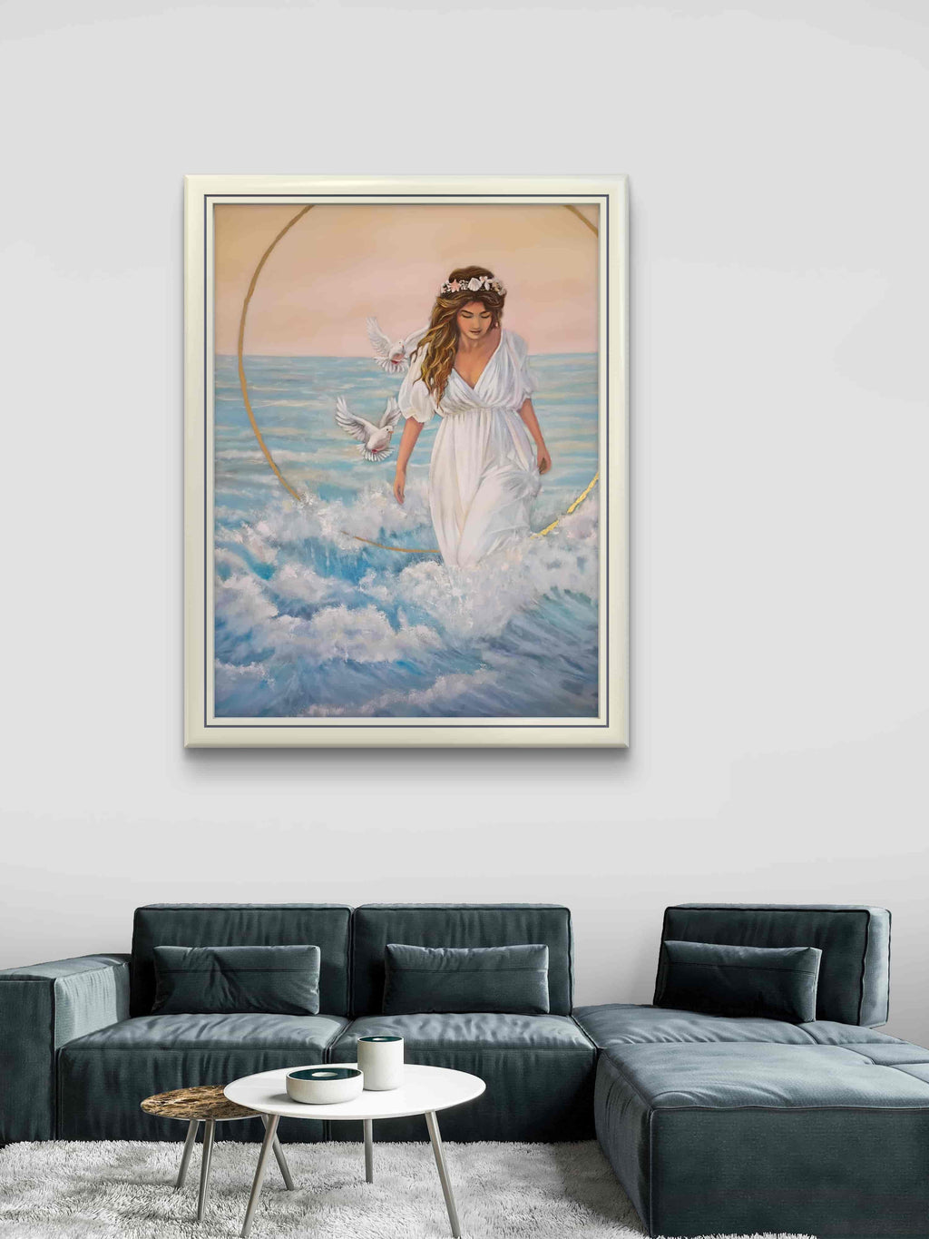 "Aphrodite, Born from the Waves" , Oil on Canvas 36" x 48"