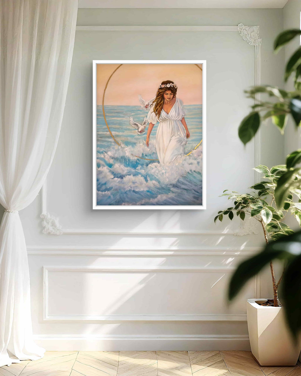 "Aphrodite, Born from the Waves" , Oil on Canvas 36" x 48"