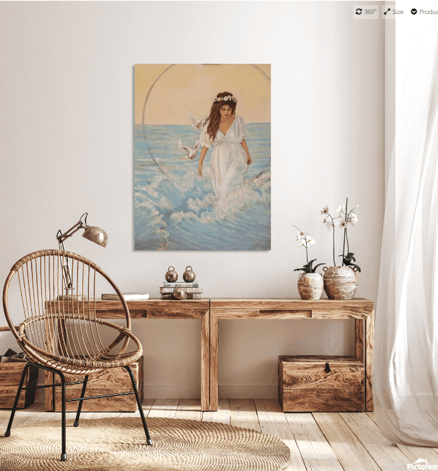 "Aphrodite, Born from the Waves" , Oil on Canvas 36" x 48"