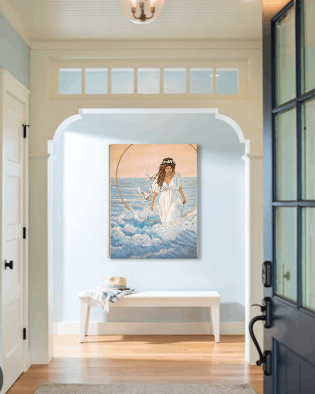 "Aphrodite, Born from the Waves" , Oil on Canvas 36" x 48"