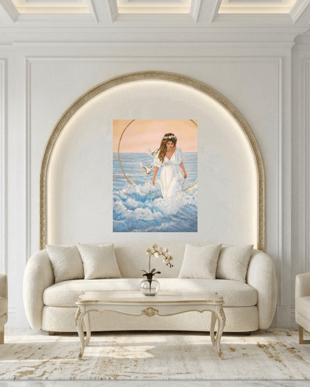 "Aphrodite, Born from the Waves" , Oil on Canvas 36" x 48"