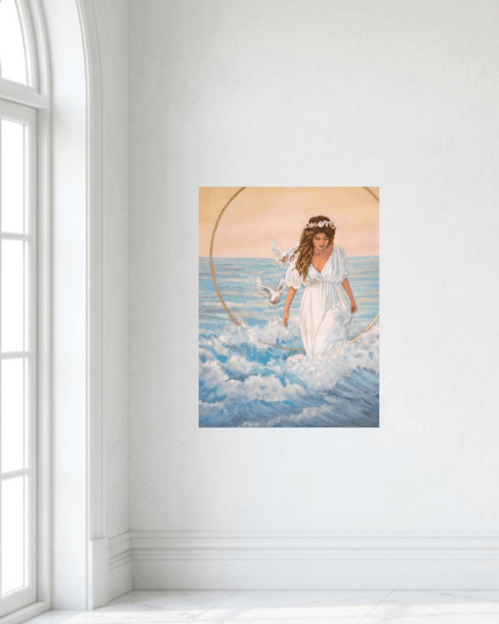 "Aphrodite, Born from the Waves" , Oil on Canvas 36" x 48"